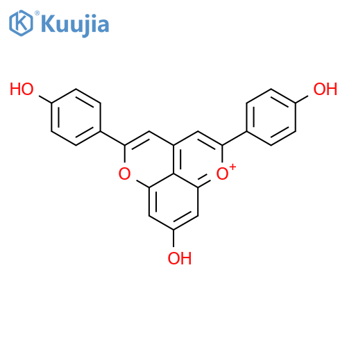 8-hydroxy-2-(4-hydroxyphenyl)-5-(4-hydroxyphenyl)pyrano[4,3,2-de]-1-benzopyrylium structure