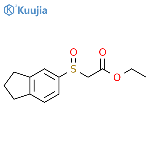 ethyl 2-(2,3-dihydro-1H-indene-5-sulfinyl)acetate structure