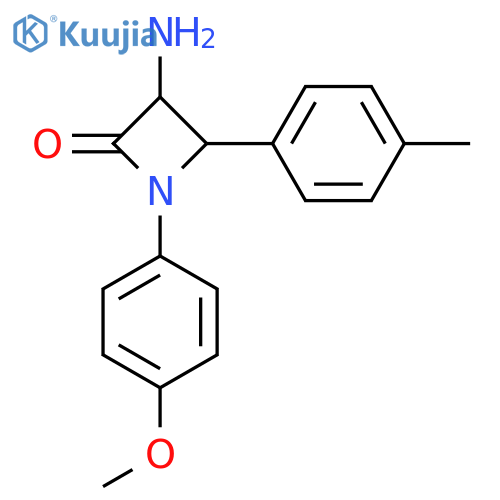 3-Amino-1-(4-methoxy-phenyl)-4-p-tolyl-azetidin-2-one structure