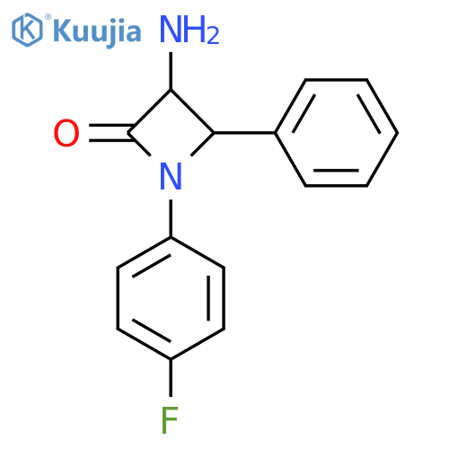 3-Amino-1-(4-fluoro-phenyl)-4-phenyl-azetidin-2-one structure