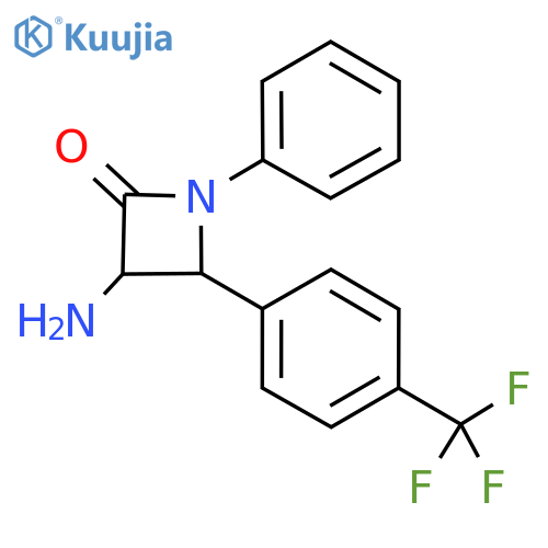 3-Amino-1-phenyl-4-[4-(trifluoromethyl)phenyl]-2-azetidinone structure