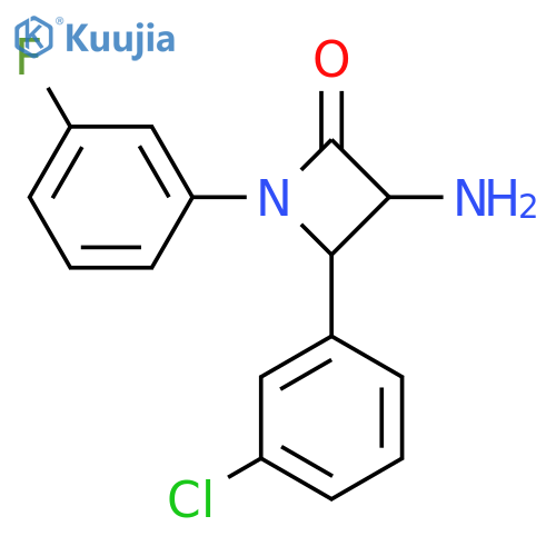 3-Amino-4-(3-chloro-phenyl)-1-(3-fluoro-phenyl)-azetidin-2-one structure