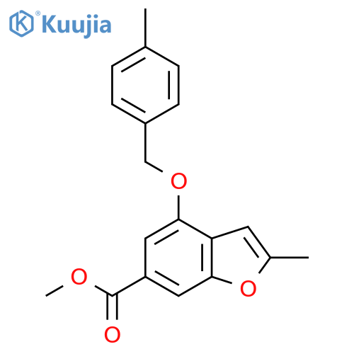 2-Methyl-4-(4-methyl-benzyloxy)-benzofuran-6-carboxylic acid methyl ester structure