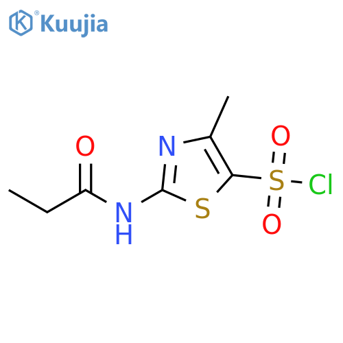 4-methyl-2-propanamido-1,3-thiazole-5-sulfonyl chloride structure