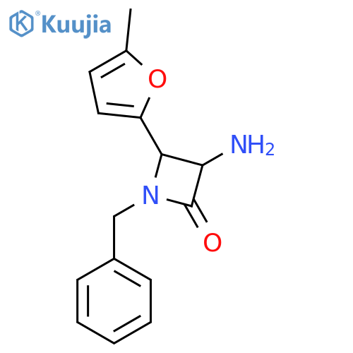 3-Amino-1-benzyl-4-(5-methylfuran-2-yl)azetidin-2-one structure