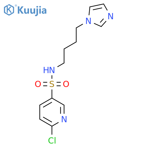 6-chloro-N-[4-(1H-imidazol-1-yl)butyl]pyridine-3-sulfonamide structure