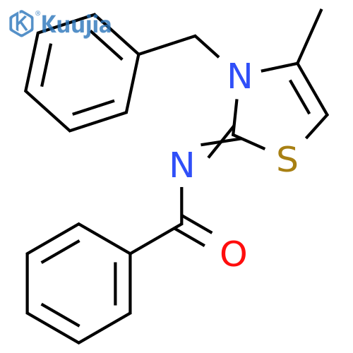 N-(2Z)-3-benzyl-4-methyl-2,3-dihydro-1,3-thiazol-2-ylidenebenzamide structure