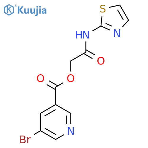 [(1,3-thiazol-2-yl)carbamoyl]methyl 5-bromopyridine-3-carboxylate structure