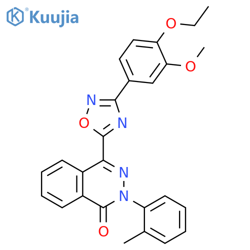 4-[3-(4-ethoxy-3-methoxyphenyl)-1,2,4-oxadiazol-5-yl]-2-(2-methylphenyl)-1,2-dihydrophthalazin-1-one structure