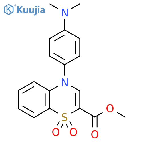 methyl 4-[4-(dimethylamino)phenyl]-1,1-dioxo-4H-1lambda6,4-benzothiazine-2-carboxylate structure