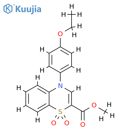 methyl 4-(4-ethoxyphenyl)-1,1-dioxo-4H-1lambda6,4-benzothiazine-2-carboxylate structure