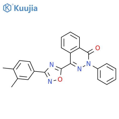 4-[3-(3,4-dimethylphenyl)-1,2,4-oxadiazol-5-yl]-2-phenyl-1,2-dihydrophthalazin-1-one structure