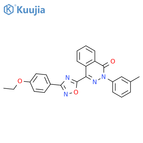 4-[3-(4-ethoxyphenyl)-1,2,4-oxadiazol-5-yl]-2-(3-methylphenyl)-1,2-dihydrophthalazin-1-one structure