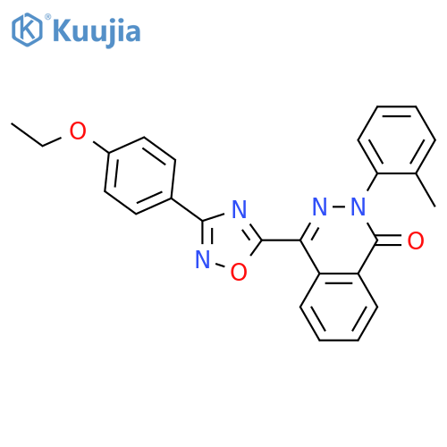 4-[3-(4-ethoxyphenyl)-1,2,4-oxadiazol-5-yl]-2-(2-methylphenyl)-1,2-dihydrophthalazin-1-one structure