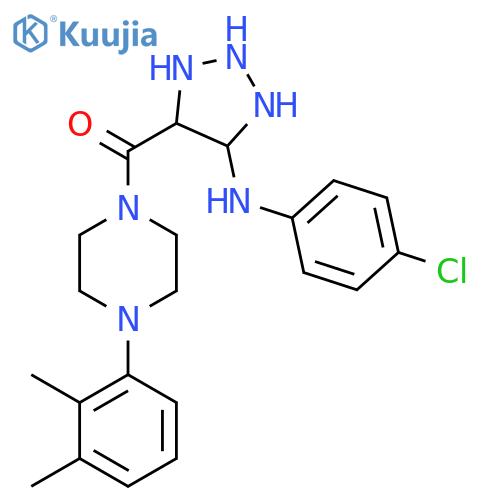 N-(4-chlorophenyl)-4-[4-(2,3-dimethylphenyl)piperazine-1-carbonyl]-1H-1,2,3-triazol-5-amine structure