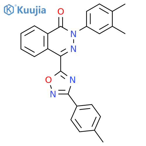 2-(3,4-dimethylphenyl)-4-[3-(4-methylphenyl)-1,2,4-oxadiazol-5-yl]-1,2-dihydrophthalazin-1-one structure