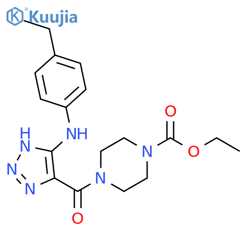 ethyl 4-{5-[(4-ethylphenyl)amino]-1H-1,2,3-triazole-4-carbonyl}piperazine-1-carboxylate structure