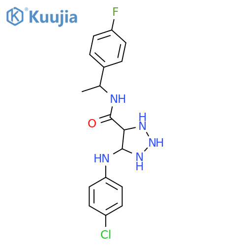 5-[(4-Chlorophenyl)amino]-N-[1-(4-fluorophenyl)ethyl]-1H-1,2,3-triazole-4-carboxamide structure