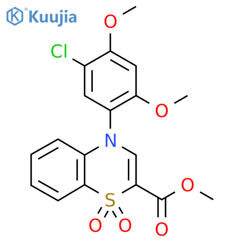 methyl 4-(5-chloro-2,4-dimethoxyphenyl)-1,1-dioxo-4H-1lambda6,4-benzothiazine-2-carboxylate structure