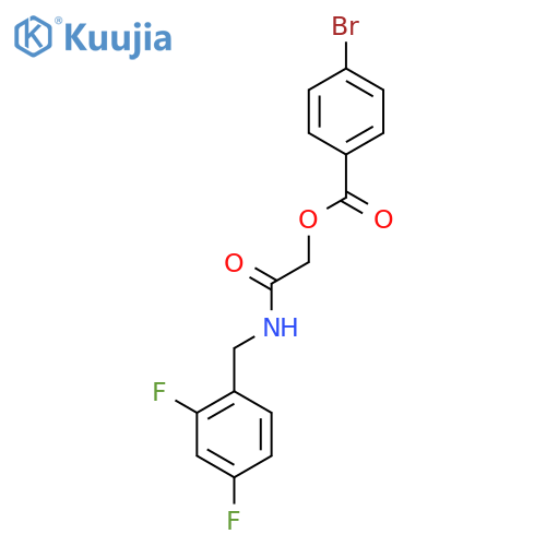 {[(2,4-difluorophenyl)methyl]carbamoyl}methyl 4-bromobenzoate structure