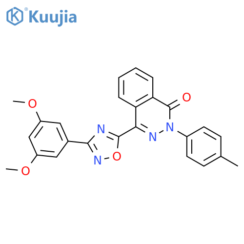 4-[3-(3,5-dimethoxyphenyl)-1,2,4-oxadiazol-5-yl]-2-(4-methylphenyl)-1,2-dihydrophthalazin-1-one structure