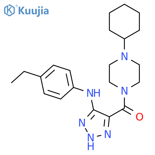 4-(4-cyclohexylpiperazine-1-carbonyl)-N-(4-ethylphenyl)-1H-1,2,3-triazol-5-amine structure