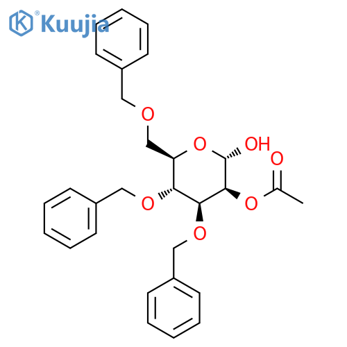 (2S,3S,4S,5R,6R)-4,5-bis(benzyloxy)-6-[(benzyloxy)methyl]-2-hydroxyoxan-3-yl acetate structure