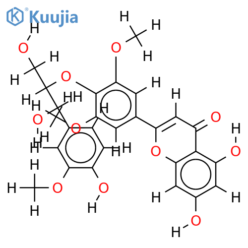 (-)-(7''R,8''S)-4'',5,7-trihydroxy-3',3'',5'-trimethoxy-4',8''-oxyflavonolignan-7'',9''-diol structure