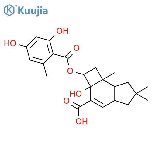 1H-Cyclobut[e]indene-3-carboxylicacid,2-[(2,4-dihydroxy-6-methylbenzoyl)oxy]-2,2a,4a,5,6,7,7a,7b-octahydro-2a-hydroxy-6,6,7b-trimethyl-,(2R,2aS,4aS,7aS,7bR)- structure