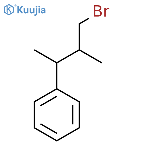 (4-bromo-3-methylbutan-2-yl)benzene structure