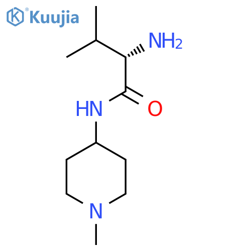 (S)-2-Amino-3-methyl-N-(1-methyl-piperidin-4-yl)-butyramide structure