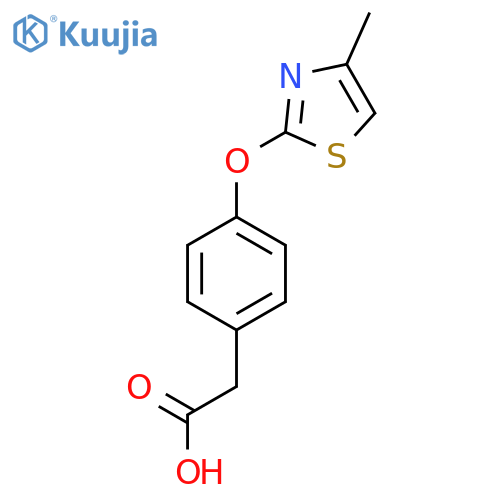 2-[4-[(4-Methyl-1,3-thiazol-2-yl)oxy]phenyl]acetic acid structure