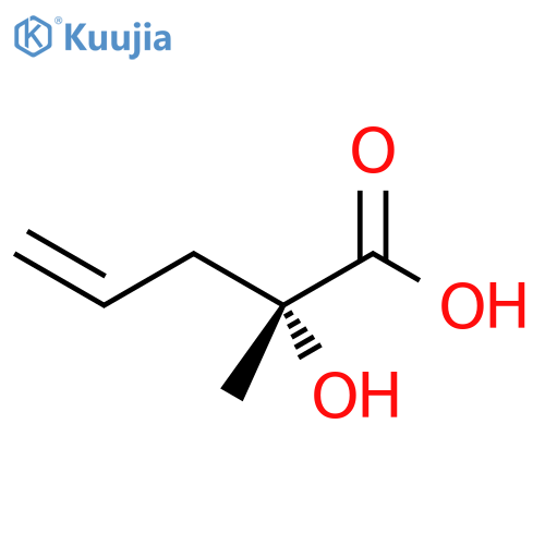 (2R)-2-hydroxy-2-methylpent-4-enoic acid structure