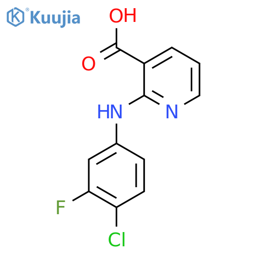 2-(4-Chloro-3-fluoroanilino)pyridine-3-carboxylic acid structure