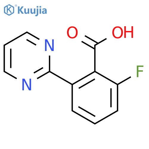 2-Fluoro-6-(pyrimidin-2-yl)benzoic acid structure