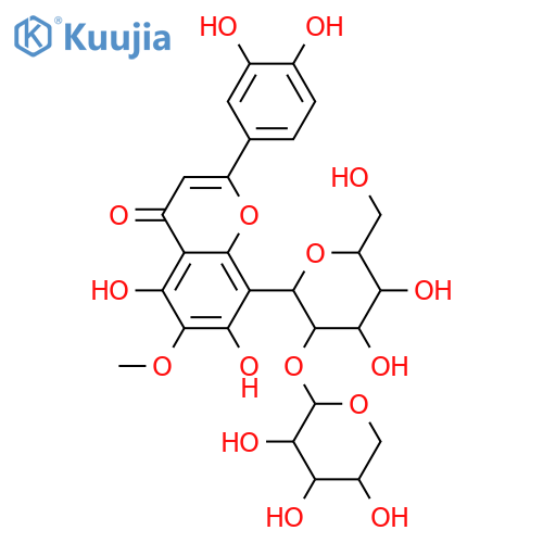 8-C-β-D-Glucopyranosyl-3',4',5,6,7-pentahydroxyflavone; 6-Me ether, 2''-O-β-D-xylopyranosyl structure