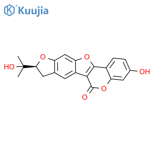 6H-Furo[3',2':5,6]benzofuro[3,2-c][1]benzopyran-6-one,8,9-dihydro-3-hydroxy-9-(1-hydroxy-1-methylethyl)- (9CI) structure