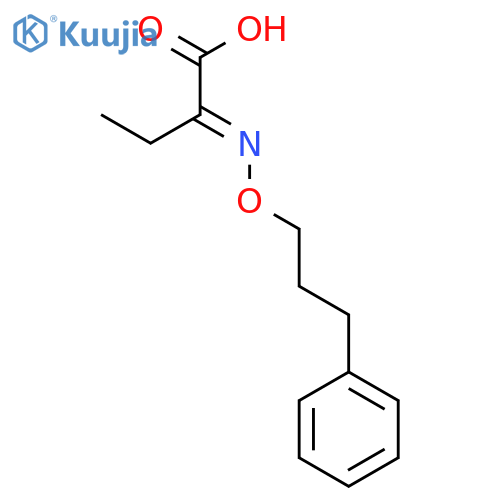 Butanoic acid,2-[(3-phenylpropoxy)imino]- structure