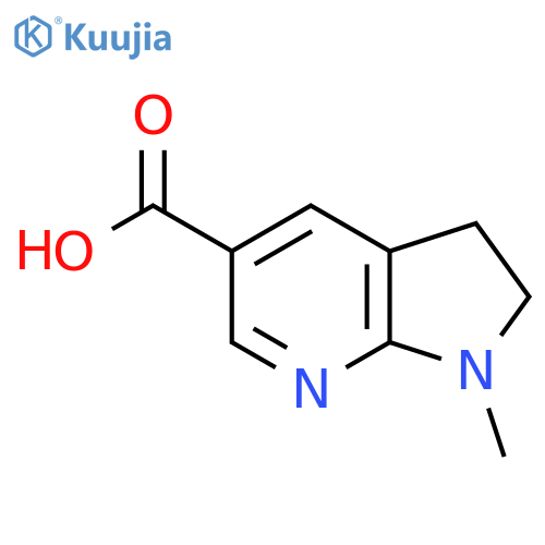 1-Methyl-2,3-dihydro-1H-pyrrolo[2,3-b]pyridine-5-carboxylic acid structure