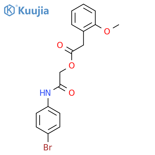 [(4-bromophenyl)carbamoyl]methyl 2-(2-methoxyphenyl)acetate structure
