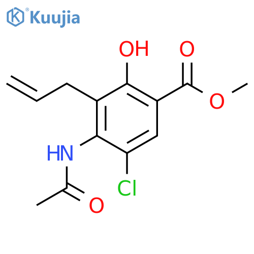 Methyl 4-acetamido-3-allyl-5-chloro-2-hydroxybenzoate structure