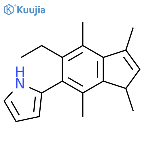 1H-Pyrrole,2-(5-ethyl-1,3,4,7-tetramethyl-1H-inden-6-yl)- structure