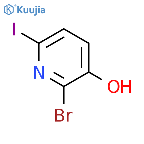 2-Bromo-6-iodo-3-pyridinol structure