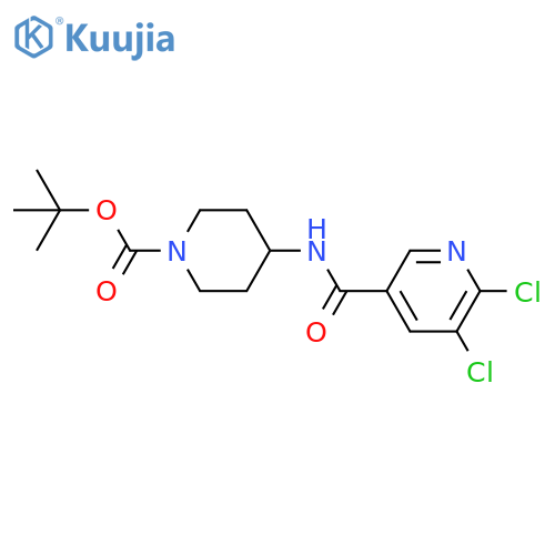 tert-Butyl 4-(5,6-dichloropyridine-3-amido)-piperidine-1-carboxylate structure