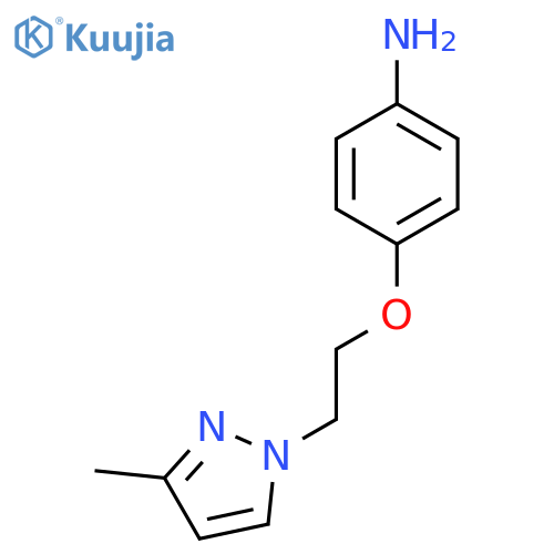4-2-(3-methyl-1H-pyrazol-1-yl)ethoxyaniline structure
