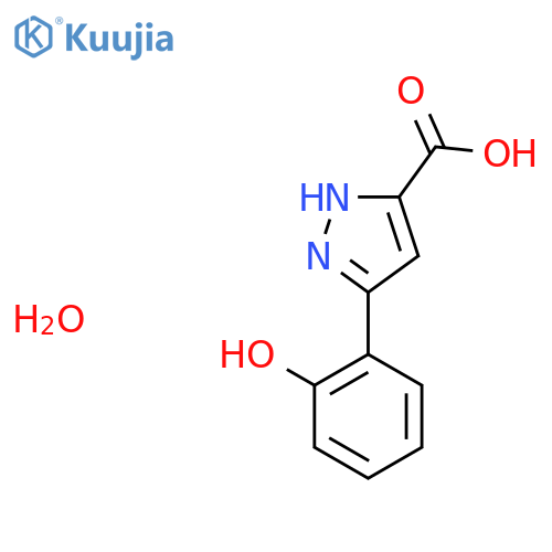 3-(2-Hydroxyphenyl)-1H-pyrazole-5-carboxylic acid hydrate structure