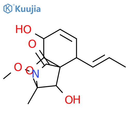 5H-2,4a-Methano-4H-1,3-benzoxazin-4-one,2,3,8,8a-tetrahydro-8,9-dihydroxy-3-methoxy-2-methyl-5-(1-propenyl)- (9CI) structure