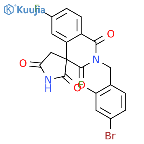 2-(4-Bromo-2-fluorobenzyl)-6-fluoro-1H-spiro[isoquinoline-4,3'-pyrrolidine]-1,2',3,5'(2H)-tetraone structure
