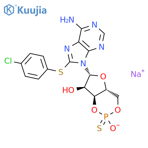 Adenosine,8-[(4-chlorophenyl)thio]-, cyclic 3',5'-[hydrogen (R)-phosphorothioate] (9CI) structure
