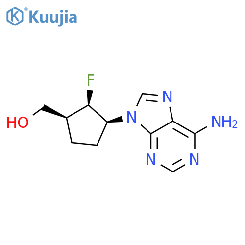 Cyclopentanemethanol,3-(6-amino-9H-purin-9-yl)-2-fluoro-, (1R,2S,3R)-rel- structure